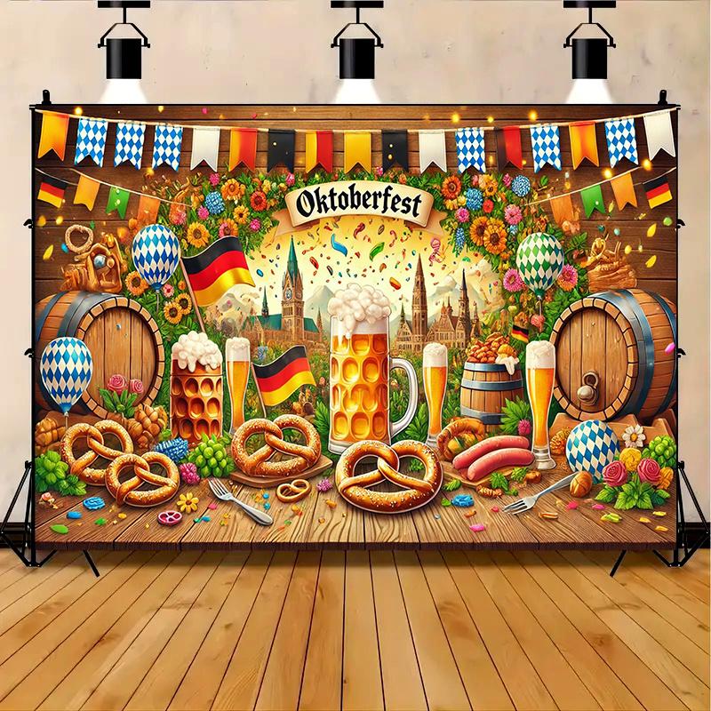 October Festival Celebration Banner - Polyester background vivid festive party decoration