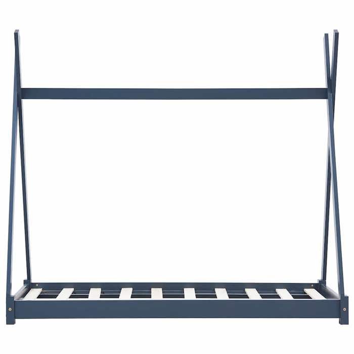 VidaXL Kid's Bed Frames Kid's Cabin Bed Children's Bed Structure House Children's Room Interior Grey 70x140 283361