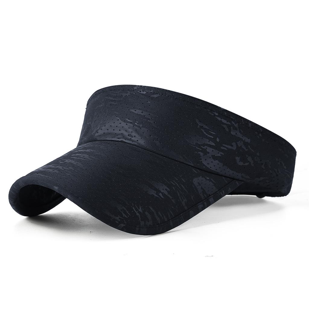Summer new style plain extended brim sun protection open-top hat, outdoor sports perforated sun-shading baseball cap, quick-dry