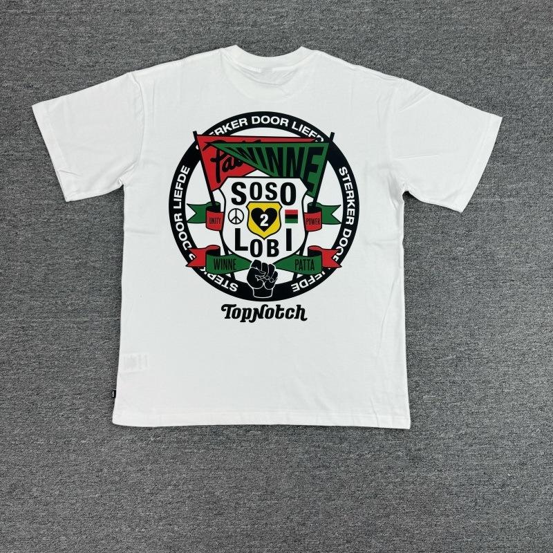Cross-border trendy brand PATTA European and American street creative fun printing men's and women's casual loose short-sleeved collection T-shirt 
