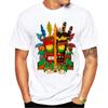2025 Men Summer Tiki T-Shirt Creative Wood Skull Printed Men's Tops Short Sleeve Casual T Shirts