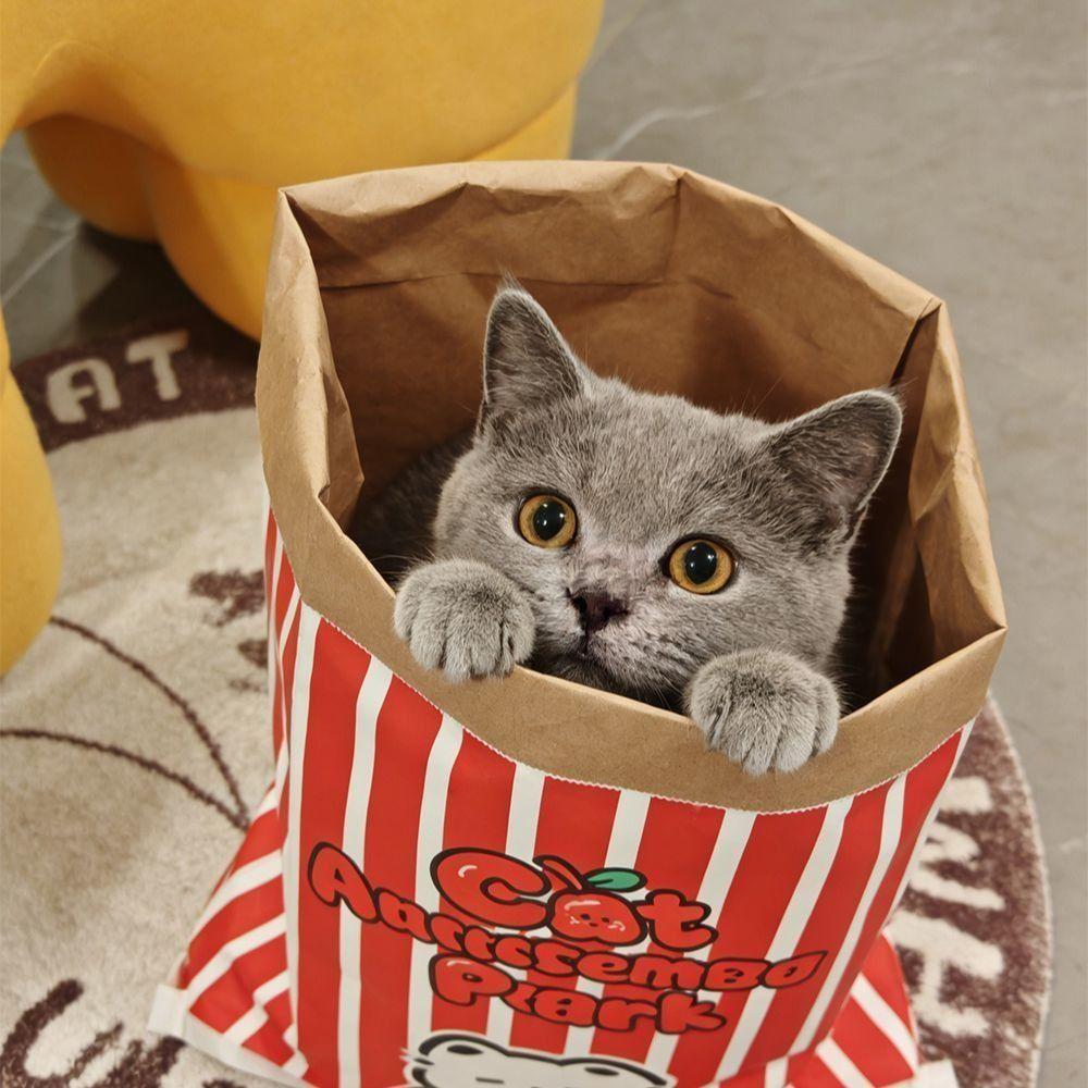 Hide-and-seek Kraft Paper Tunnel Decompression Cat and Dog Kraft Paper Bag Kraft Paper Cat Toy