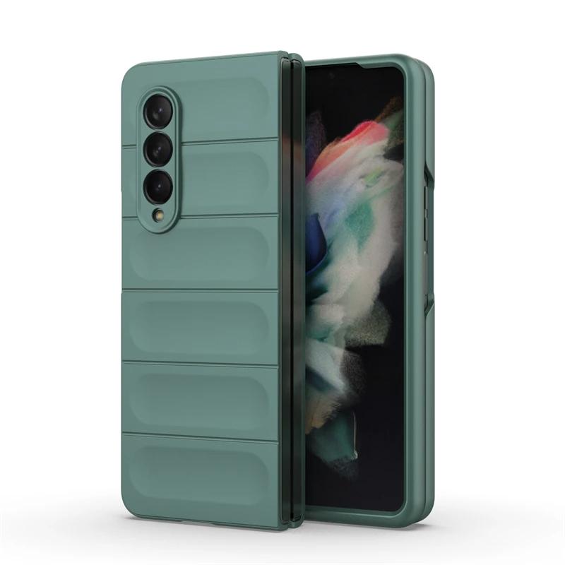 Для Samsung Galaxy Z Fold3 4 5 5g задняя крышка телефона чехол мягкий жидкий силикон противоударный защитный чехол Funda Coque