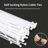 100/500 шт. Пластиковые нейлоновые кабельные стяжки самоблокирующиеся стяжки для шнуров ремешки регулируемые кабельные крепежные петли для дома офиса проволочные стяжки