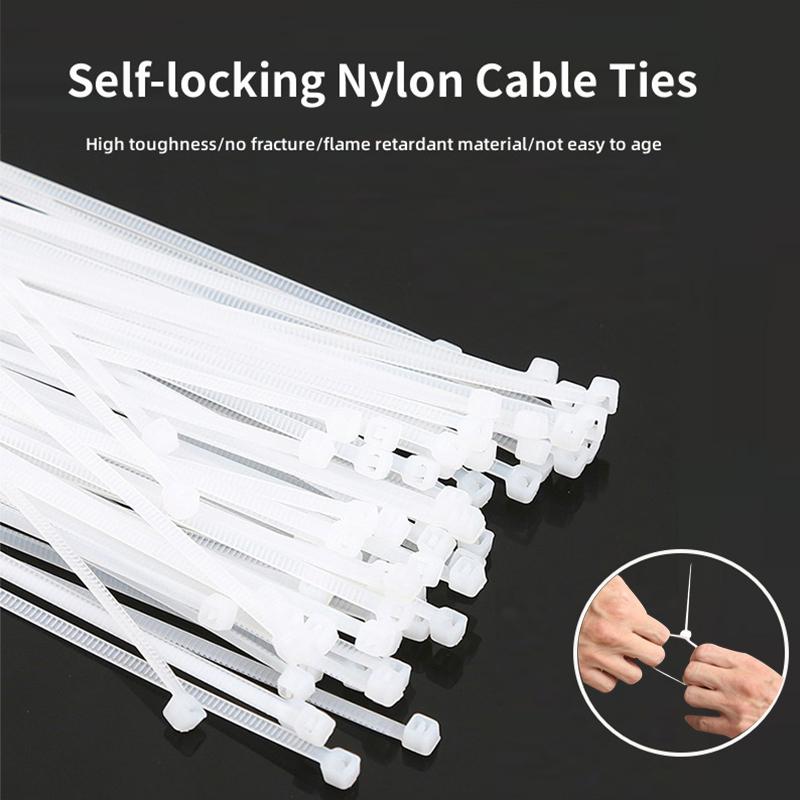 100/500 шт. Пластиковые нейлоновые кабельные стяжки самоблокирующиеся стяжки для шнуров ремешки регулируемые кабельные крепежные петли для дома офиса проволочные стяжки
