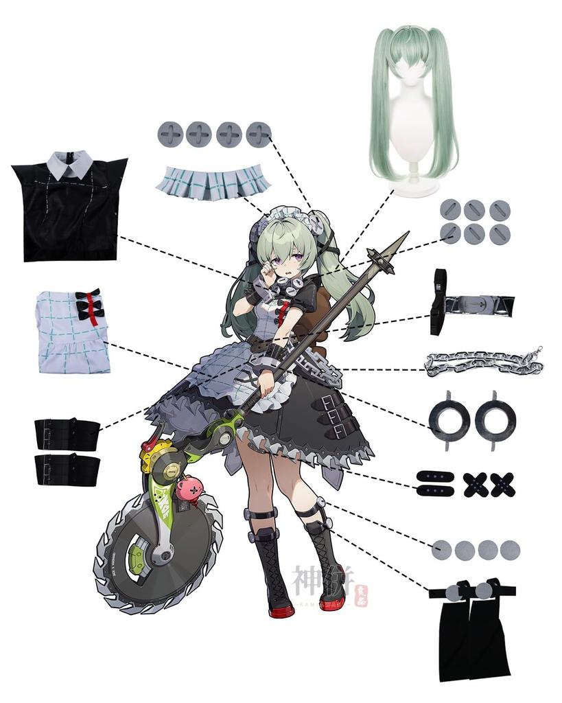 Корин Уикс Косплей с париком Горничная Зензеро Косплей Костюм Взрослый Костюм Культурный Фестиваль Событие Костюм Сценическая Одежда Корин Уикс Косплей Уикс