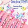 12 PCS Dreamy Moon Unicorn Glitter Gel Pens 0.5mm Black Ink Assorted Colors Sparkling Flow Sand Sequin Application To Gifts Back To School