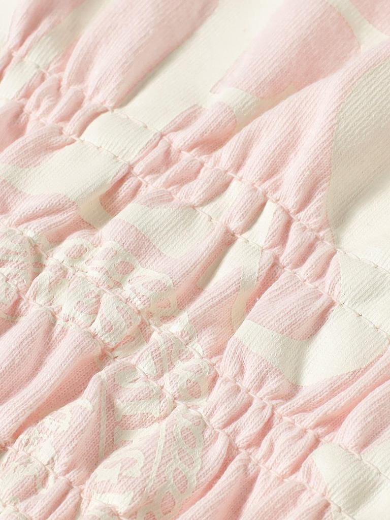 В:MING LIFE STORE by BEAMS Футболка с коротким рукавом RUSSELL ATHLETIC Футболка с оборками Женская Розовый_K Свободный