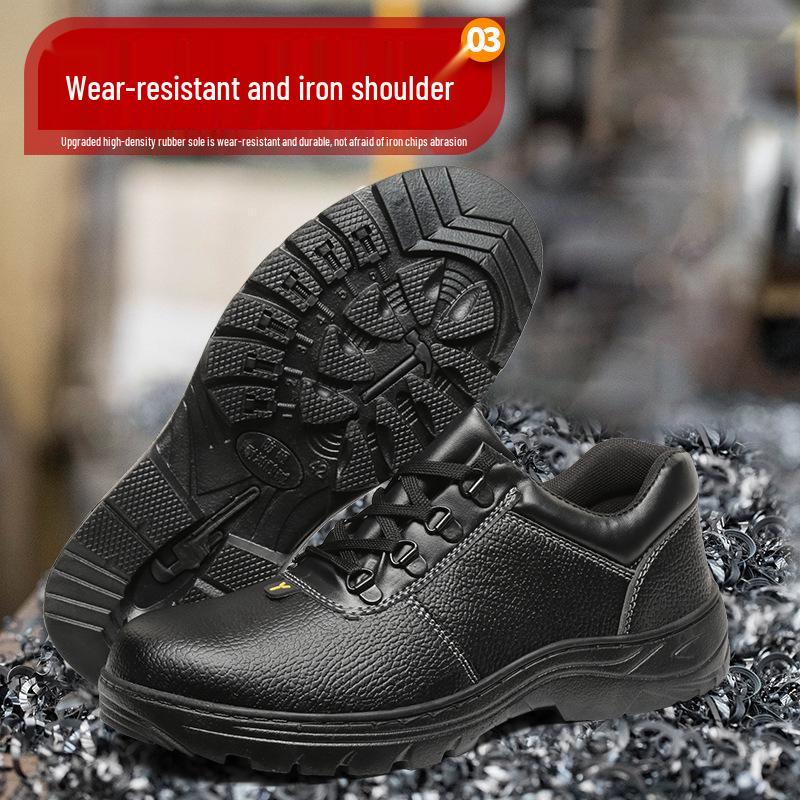 Men's Wear-Resistant Safety Work Shoes - Anti-Smash & Anti-Puncture Rubber Sole