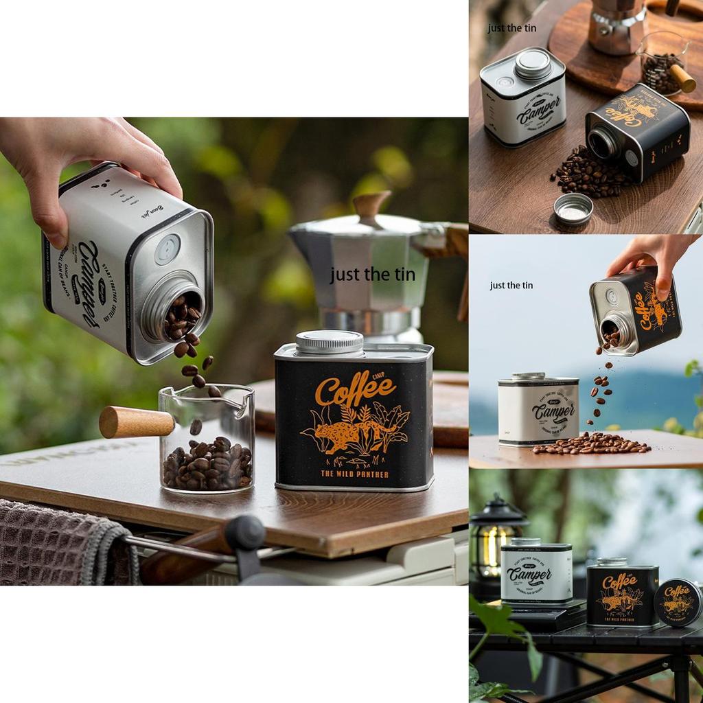Жестяная банка для кофейных зерен в стиле инс, герметичная, для кемпинга на открытом воздухе, для упаковки и хранения пищевых продуктов