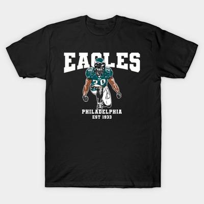 Мужская черная футболка с принтом Philadelphia Eagles Печать на бумаге без вырезания Хлопковая футболка