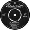 7-дюймовая пластинка ПЕГГИ ЛИ - Мистер Замечательный 4505671 Brunswick UK Джаз Б/У