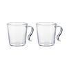 Heat-Resistant Stacking Mugs, Set of 2, 300ml, CoffeeTea Glass, Microwave and Dishwasher Safe, Made In Japan, SRMS-2024