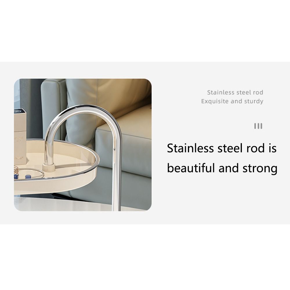 Space Saving Desktop Storage Tray Stainless Steel Rod Makeup Storage Display Stand Kitchen
