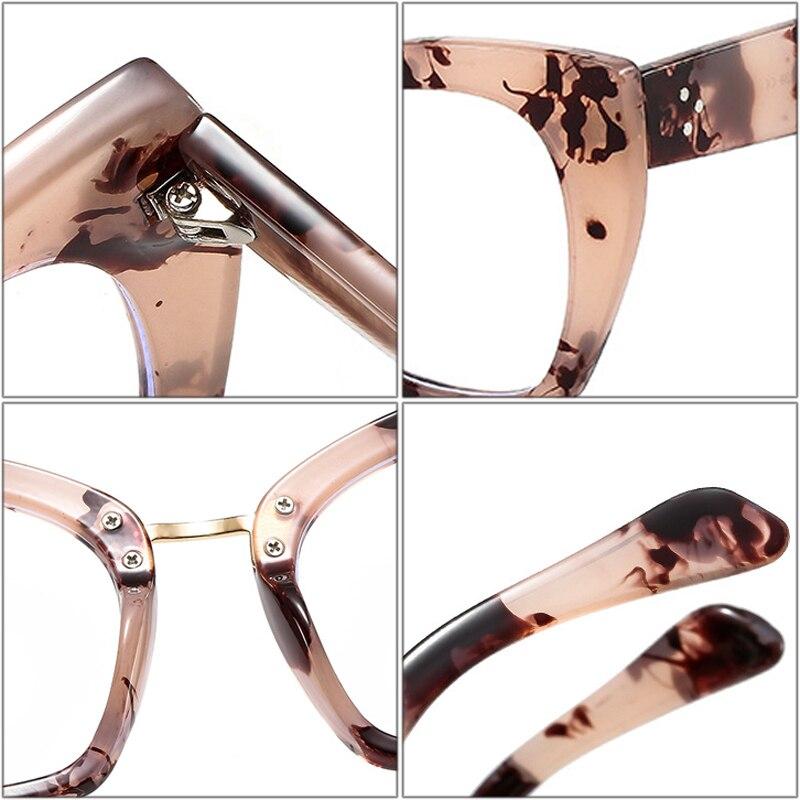 SO & EI ретро большие женские очки в оправе «кошачий глаз», модная прозрачная мужская оправа для очков с защитой от Blu-Ray, весенняя оптическая леопардовая оправа для очков