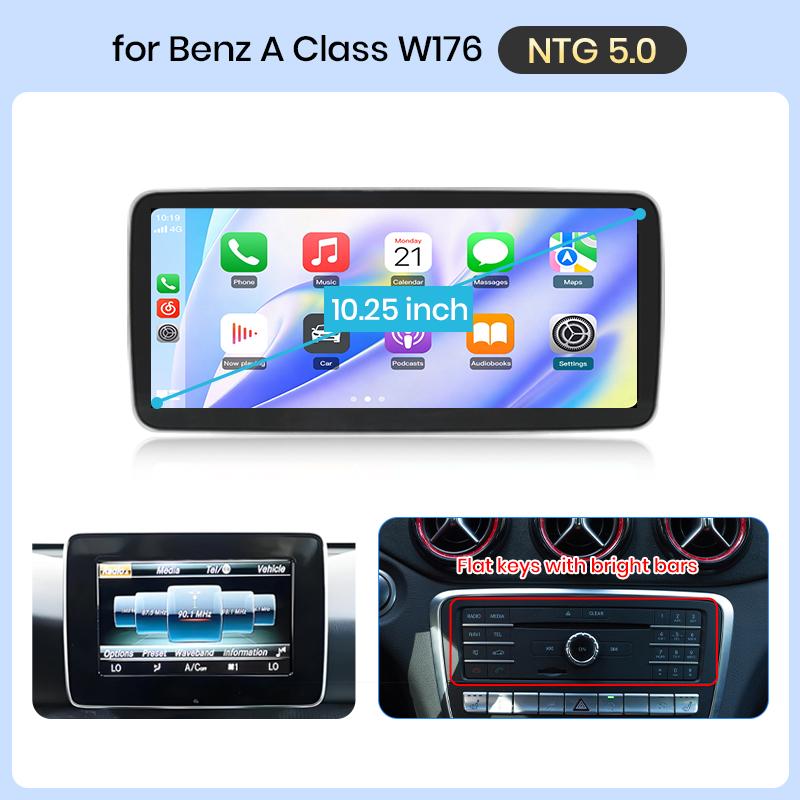Junsun Qualcomm 665 Wireless CarPlay Andorid Auto Car Radio For Mercedes Benz A Class CLA GLA W176 2013-2018 Intelligent System Stereo