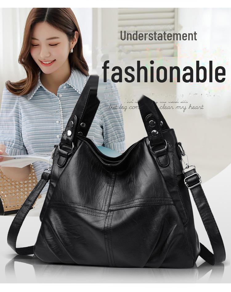 2023 Новая женская плиссированная сумка большой емкости, универсальная сумка через плечо.