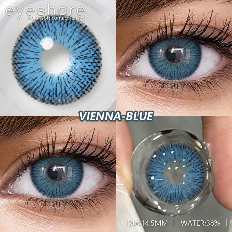 Eyeshare Fashion Colored Contact Lenses for Eyes 1pair Blue Eye Lenses Gray Contacts Cosmetic Contact Lenses Yearly