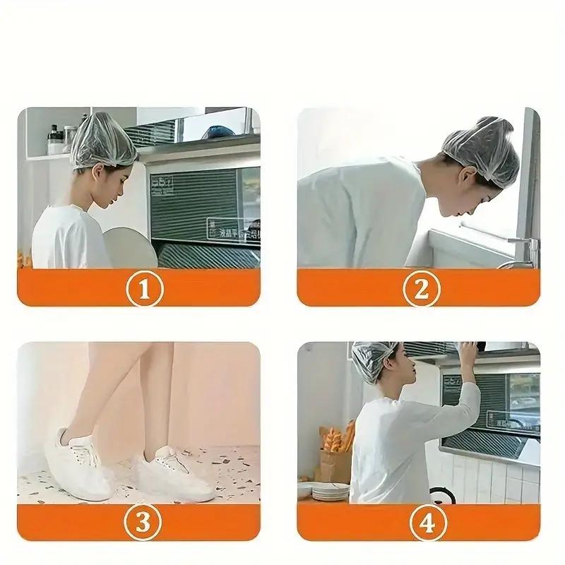 100 шт. многоразовых эластичных чехлов для хранения продуктов питания - полупрозрачные, растягивающиеся пластиковые уплотнители для мисок и тарелок, идеальная альтернатива фольге и обертке