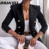 Women's Vintage Casual Lattice Print Autumn Winter Long Sleeve POLO Neck Jackets & Coats
