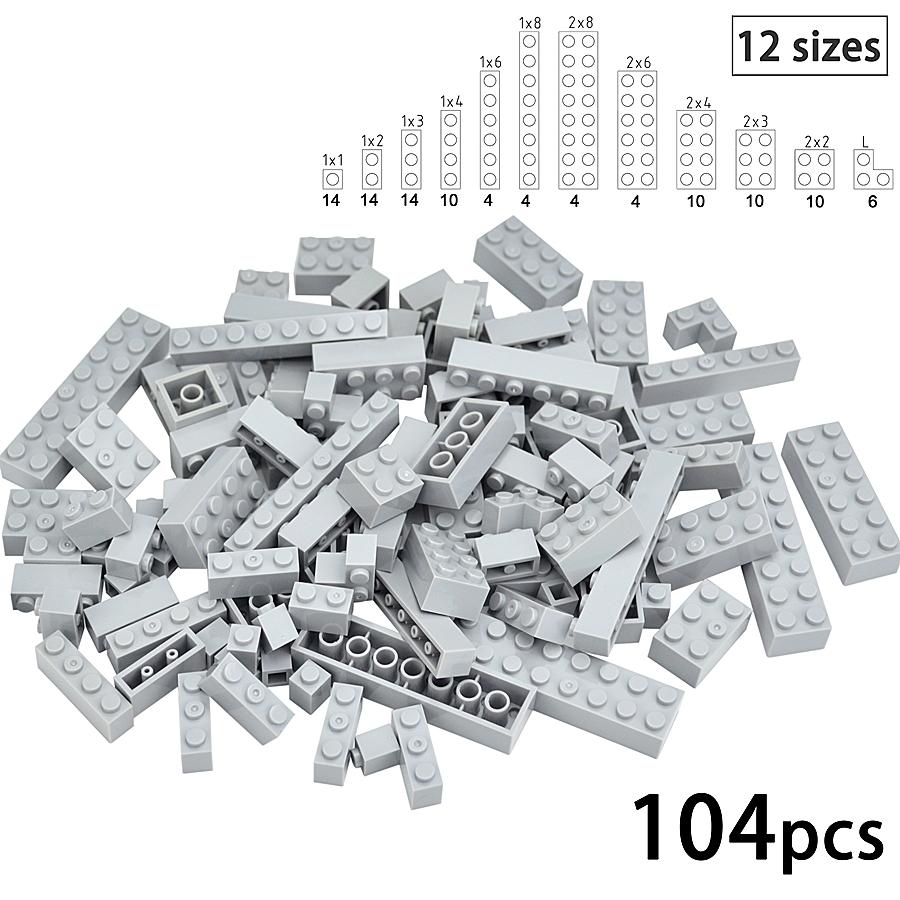 DIY Building Blocks Wall Figures Bricks 1x2 1x3 1x4 L Dots Educational Creative Construction Brick Size Compatible Small Bricks