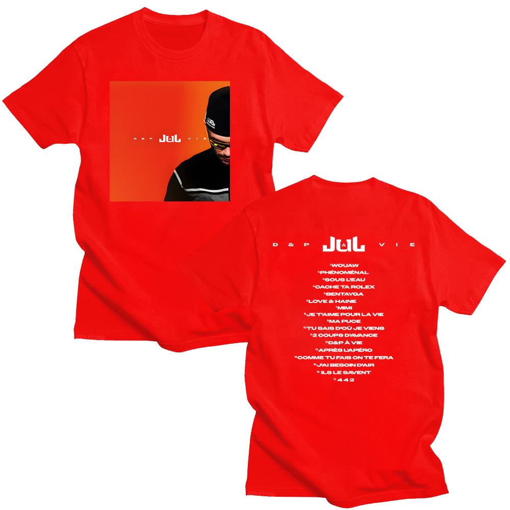 Rapper JuL Dp À Vie Tshirts JuL New Album Fashion Versatile Tshirts Graphic Tees Summer for Unisex Short Sleeve Cotton Top