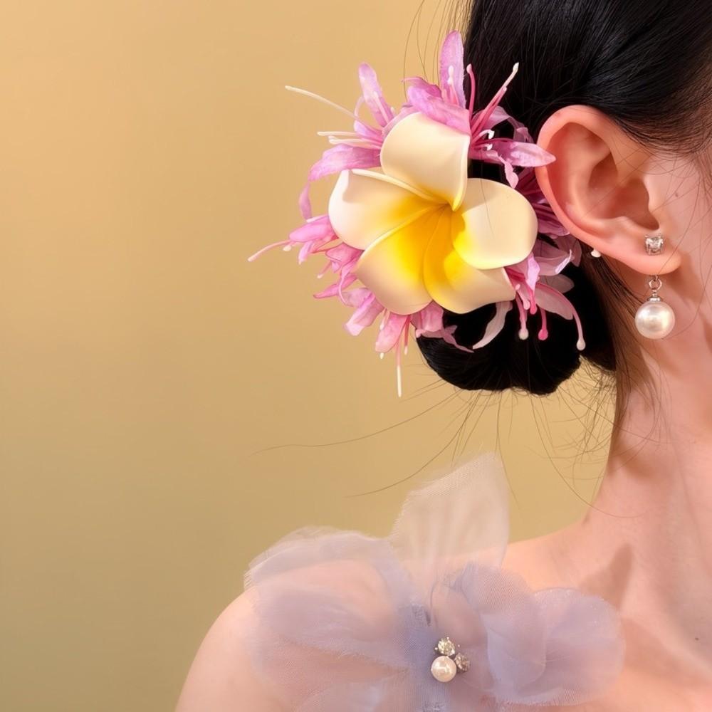 Vintage Water-Sprinkling Festival Hair Clip Fresh Floral Headwear Side Bangs