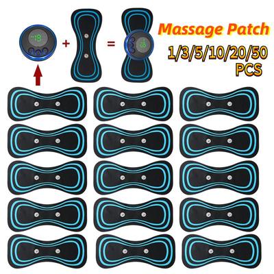 1-50 шт. Гелевые подушечки для массажера для шеи EMS Мышечный массажер Импульсные пластыри Стикер для стимуляции спины Массаж шейно-спинного отдела Массаж Инструменты для облегчения боли