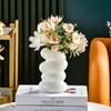 1PC Plastic Spiral White Vase Nordic Creative Flower Arrangement Container For Kitchen Living Bedroom Home Decoration Ornament