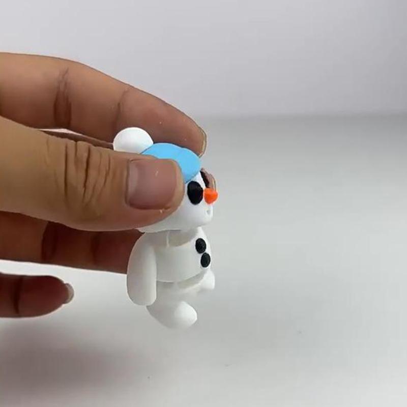 3D-печатная фигурка рождественского снеговика Милый миниатюрный снеговик Украшения для микроландшафта Настольное праздничное украшение Подарок