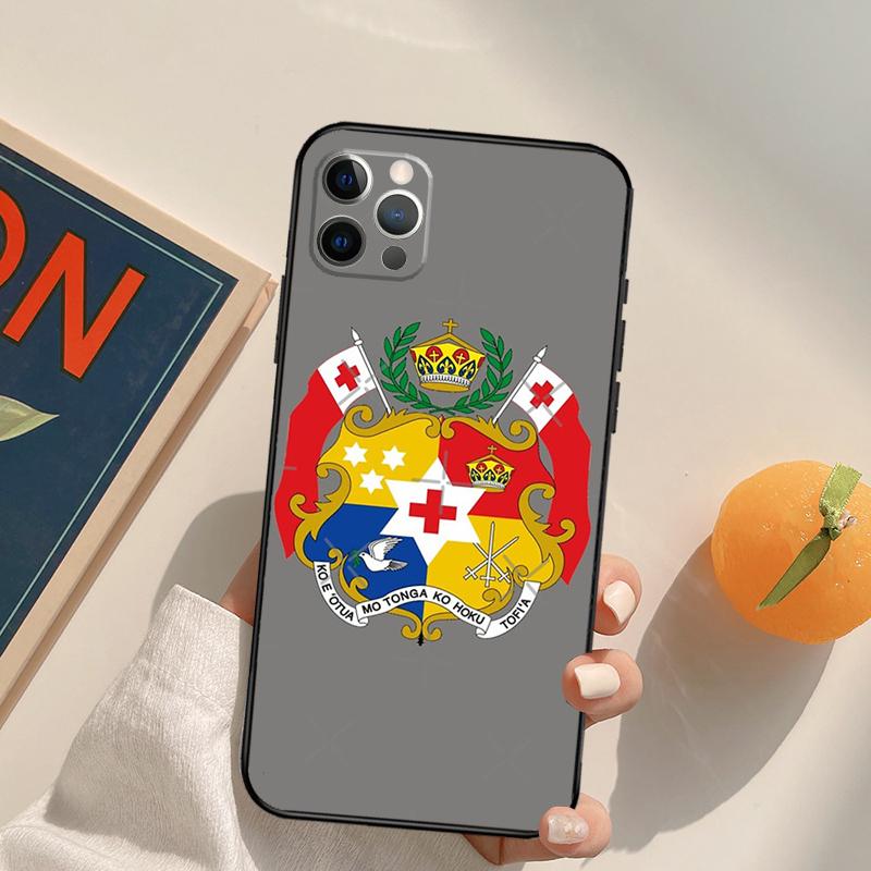 Герб Тонга Чехол Tonga Для iPhone 16 15 14 13 12 11 Pro Max XS XR X 12 13 Mini 16 15 Plus Fundas
