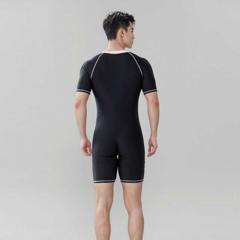 Mens Full Coverage Rash Guard Swimsuit Long Sleeve UV Protection Surfing Diving Wetsuit Quick Dry Tight Fit