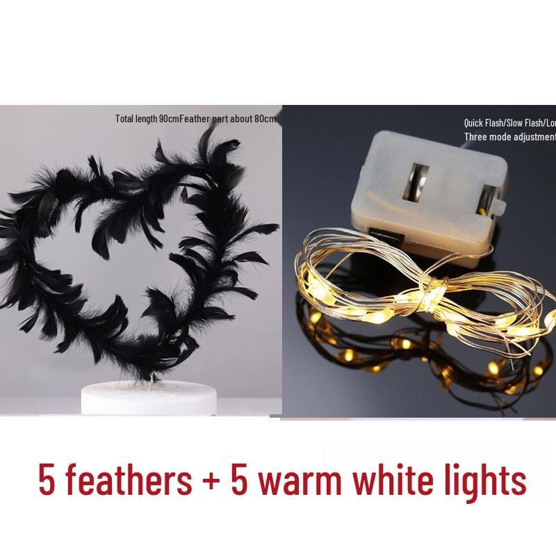 10 Топперов и украшений для торта в виде перьев ангельских крыльев