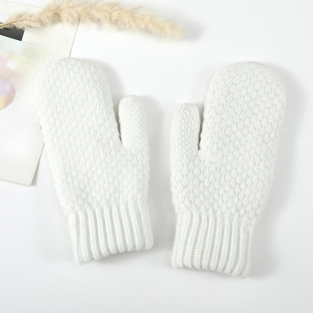 Новые зимние варежки с бархатом и уплотнением для велоспорта, чтобы согреться и защититься от холода, вязаные шерстяные накладки на руки