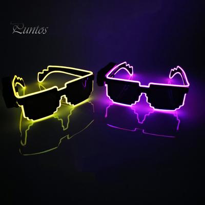 1 пара светящихся очков Солнцезащитные очки со светодиодной подсветкой Беспроводная громкая связь для танцев 4-режимная функция привода Очки для вечеринок Хэллоуин EDM Карнавальная подсветка
