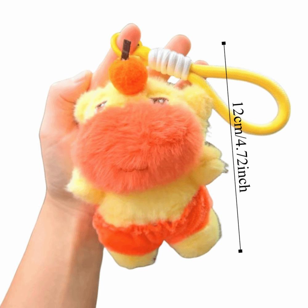 Cartoon Capybara Lulu Plush Keychain Cute Stuffed Animal Key Ring  Bag Charm