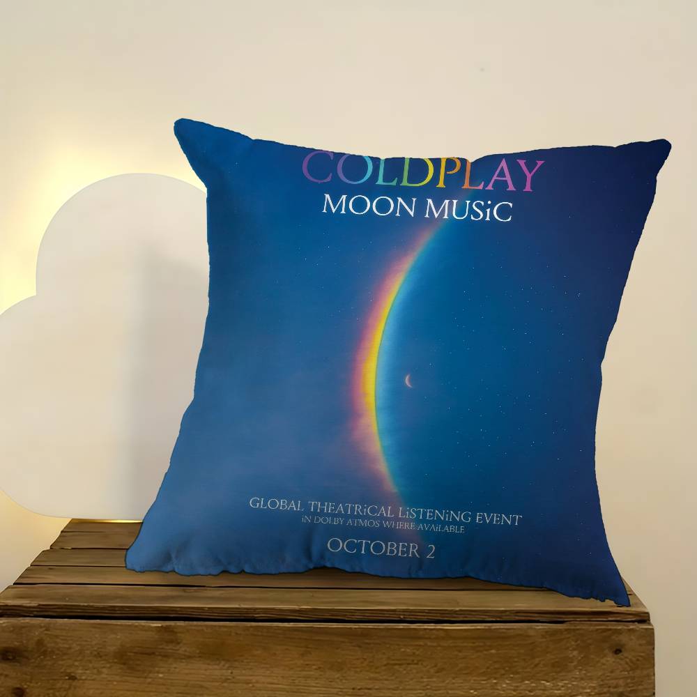 Полоса C-Coldplay Лунная Музыка Кленовый Дизайн Наволочка Счастливый Осенний Урожай Декор Праздничный Декор Наволочка
