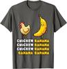 Funny Chicken Banana Dance Fruit Meme Men TShirt Unisex Adult Classic Oneck Printed Tshirt Streetwear Outdoors Shortsleev