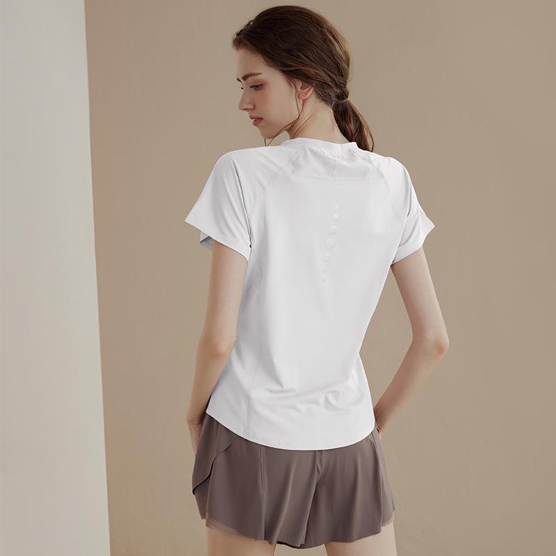 Женская быстросохнущая дышащая футболка для йоги Slim Fit 2024 года