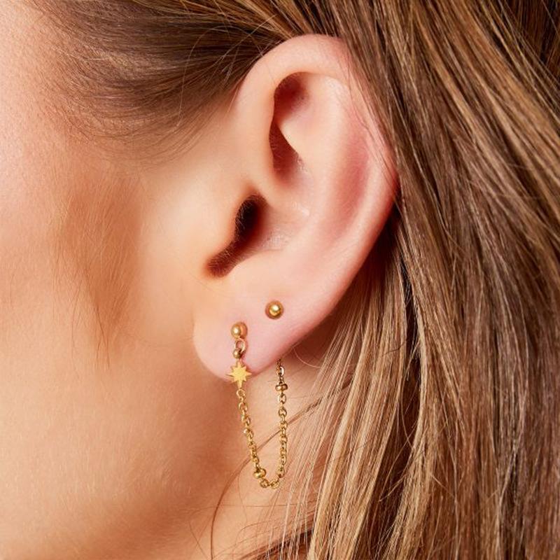 Luxury Rhombus Dainty Elegant Tiny CZ Long Tassel Chain 925 Sterling Silver Earrings Fashion Jewelry