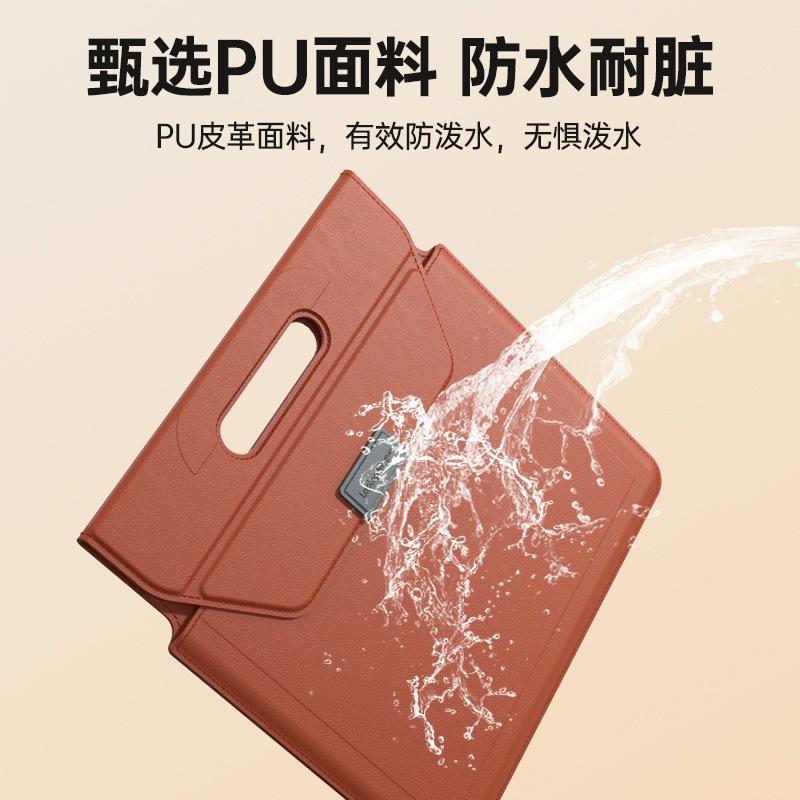 Slim Laptop Sleeve With Built-in Stand MacBook Air 13 14 Inch PU Leather Inner Case 13-16 Ultrabooks