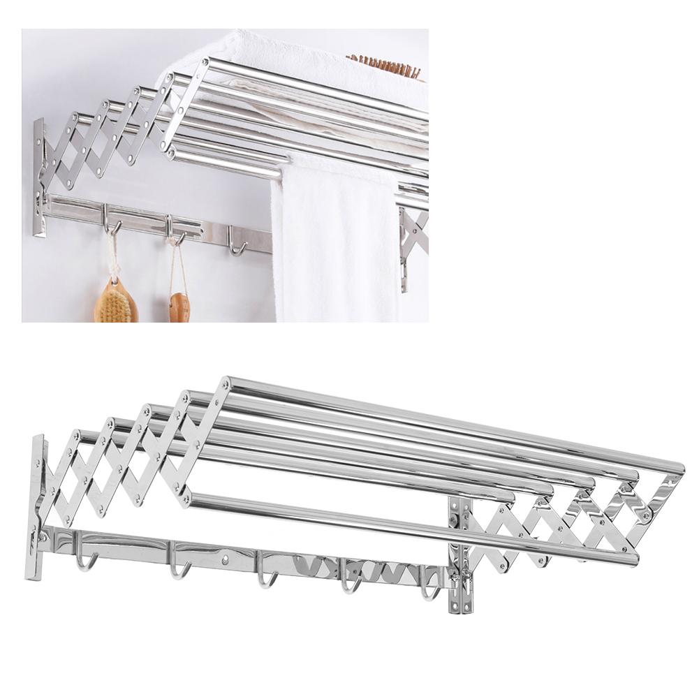 Выдвижная вешалка для полотенец из нержавеющей стали, держатель для банных полотенец, органайзер для хранения для домашнего использования в отеле