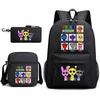 Rhythm Box Children's Backpack Crossbody Bag Pencil Bag Rabub Cute Elementary School Bag Three-piece Set