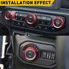 Aluminum A/C Knob Switch Trim Cover For Jeep Wrangler JL JT 2018+ Accessories V