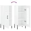 Sideboard High Gloss White 34.5 x 34 x 90 cm Engineered Wood