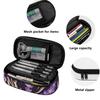 Pen Case Portable Scratch Resistant Polyester Zipper Closure with Mesh Pocket Removable Divider and Pen Slots for Classroom Use