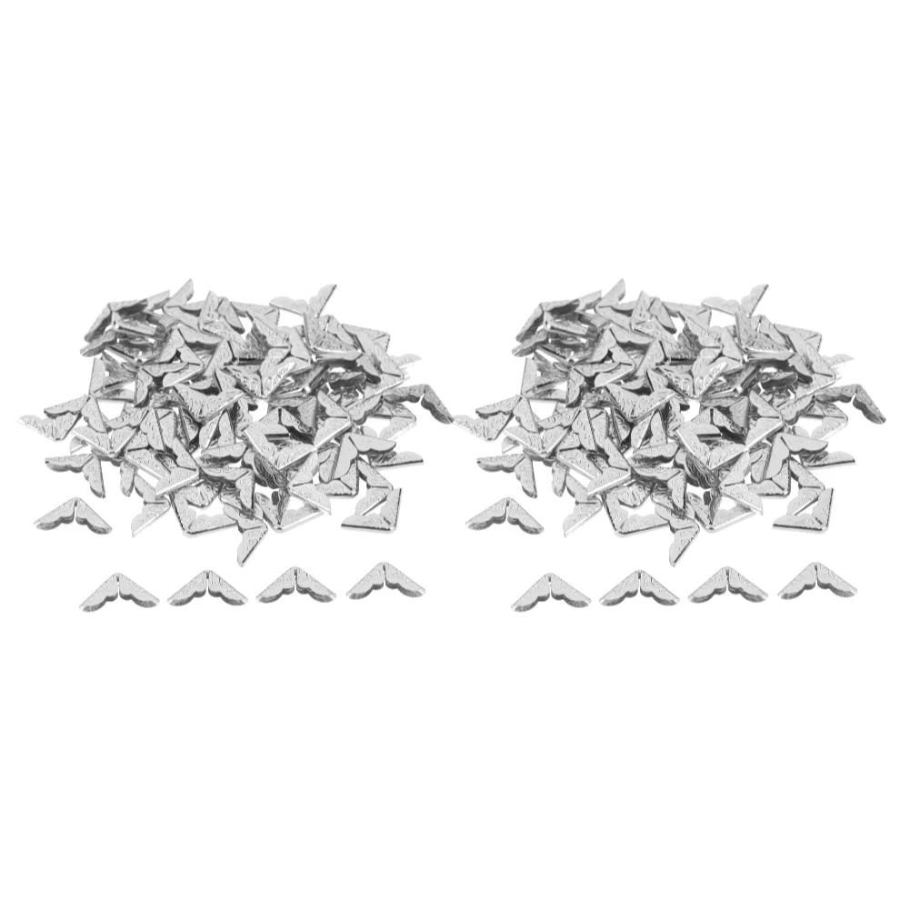 100-300 шт. металлический уголок для защиты книг, винтажный блокнот, меню, фотоальбом, уголок для защиты, золотистый, серебряный, бронзовый декор