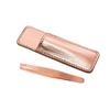 Tweezerman Rose Gold Mini Slant Tweezer with Case, Magic Garden
