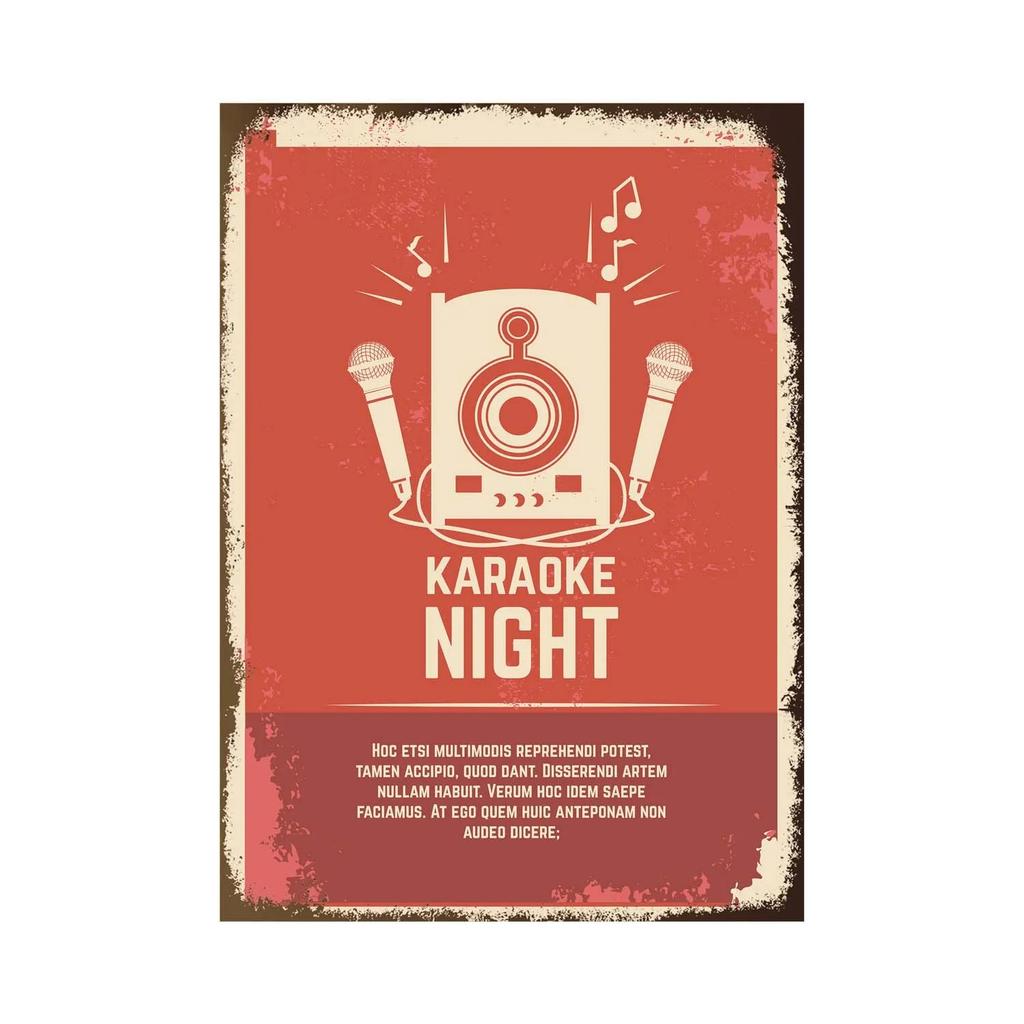 Vintage Tin Signs Decor Rock Music Metal Posters Retro Guitar Rock Party Metal Plates Room Wall Art for Bar Pub Club