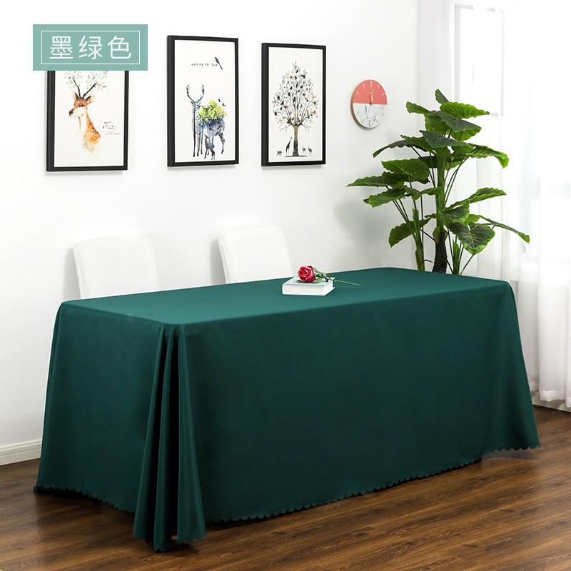 Premium Solid Color Tablecloth Wedding Hotel Dining Long Rectangle Table Cover Anti-Slip Stain Resistant Decorative Linen Look